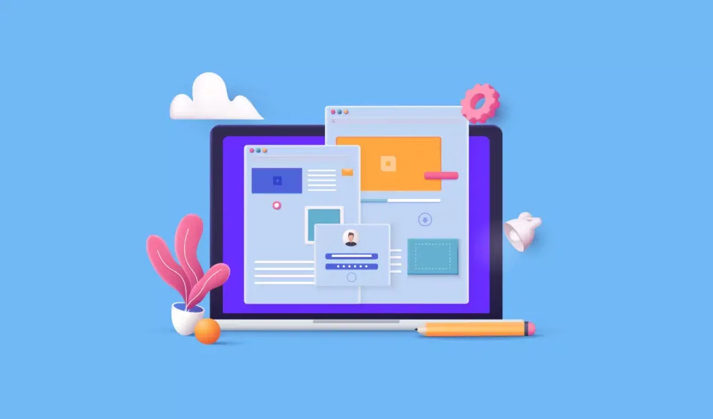Ordinateur flat design